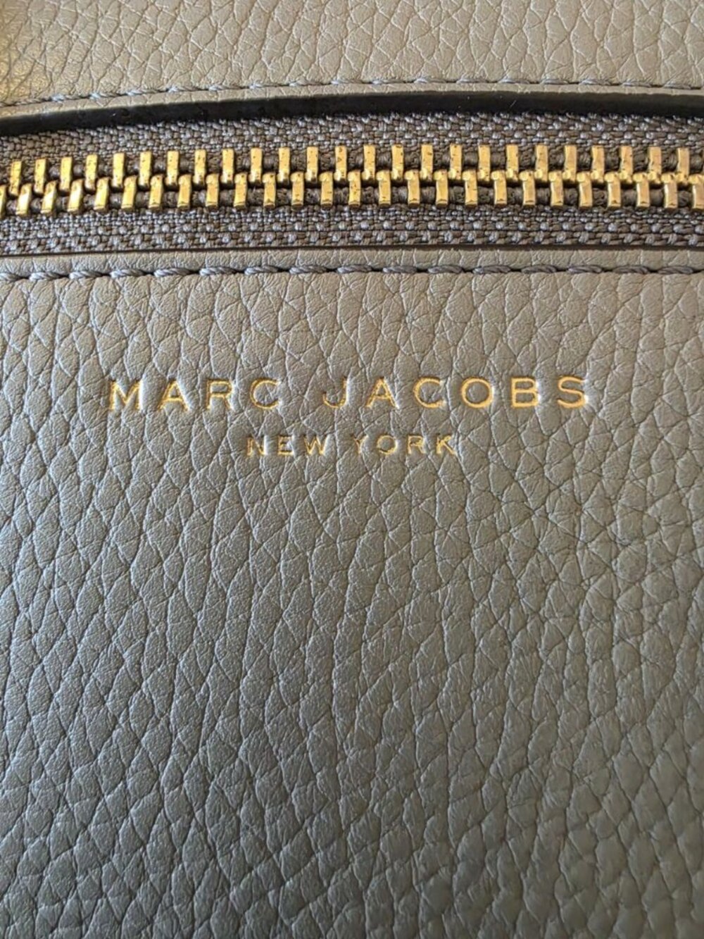 Marc Jacobs Nomad Crossbody Bag Pebbled Leather Saddle Shoulder Handbag Gray - Picture 8 of 16
